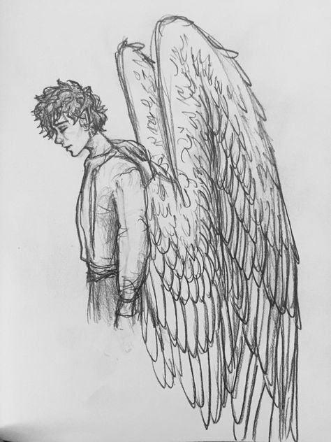 Male Fairy Drawing, Flying Angel Drawing, Wings Creature, Fairy Art Drawing Sketches Beautiful, Male Angel Drawing, Angel Base Drawing, Angle Sketch, Person With Wings Drawing Reference, Angel Wings Sketch