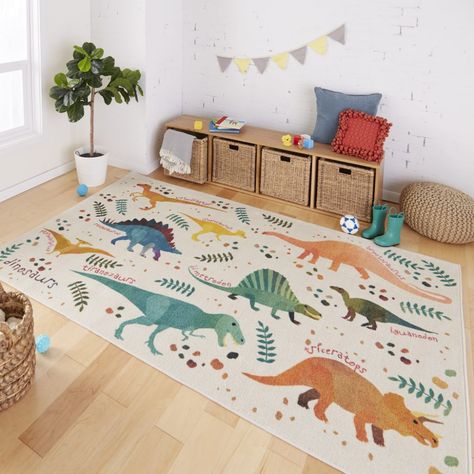 Stylish Rug Picks for Back to School | Mohawk Home Dinosaur Rug, Dinosaur Bedroom, Dinosaur Room, Kids Area Rugs, Toddler Boys Room, Dinosaur Nursery, Toddler Rooms, Area Rug Decor, Dinosaur Pattern