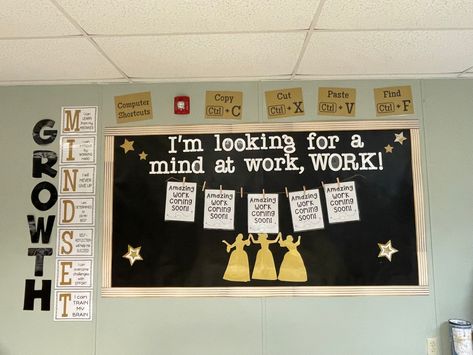 Hamilton Bulletin Board Ideas, Gold Bulletin Board, Broadway Classroom Theme, Hamilton Bulletin Board, Hamilton Classroom, Black And Gold Classroom Theme, Hamilton Classroom Decor, History Classroom Decorations, High School History Classroom