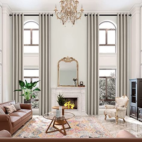 High Ceiling Curtains, Long Window Curtains, Tall Curtains, Extra Long Curtains, Linen Blackout Curtains, Dark Curtains, Ceiling Curtains, Long Curtains, Grommet Curtains