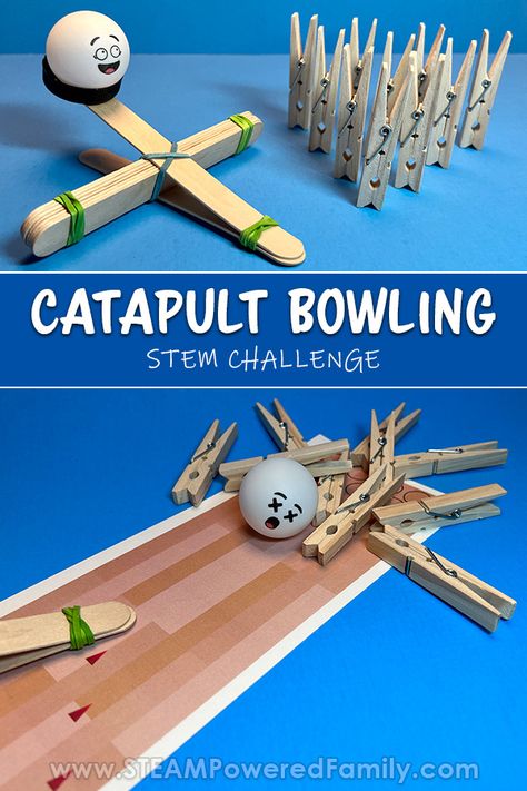 Mini Catapult, Cottage Activities, Engineering For Kids, Homeschool Stem, Elementary Stem Activities, Easy Stem, Summer Stem, Stem Experiments, Stem Classes