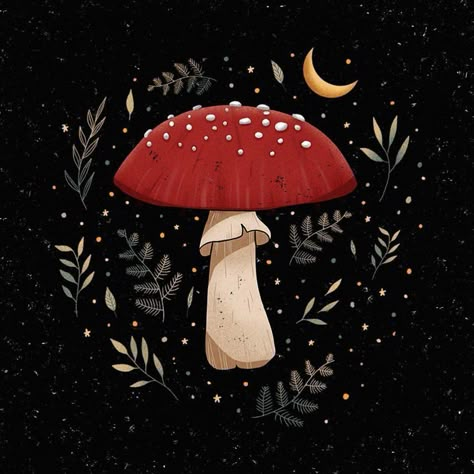 ☾ ͙˚ *ᴀʟʟ ᴛʜɪɴɢs ᴡɪᴛᴄʜʏ*˚ ͙ ☽ on Instagram: “Cute mushroom by @craftingwitch 🍄✨” Drawing Ideas Aesthetic Vintage, Drawing Ideas Aesthetic, Cute Mushroom, Vintage Mushroom, Happy Today, Ideas Aesthetic, Aesthetic Vintage, You Happy, Witch