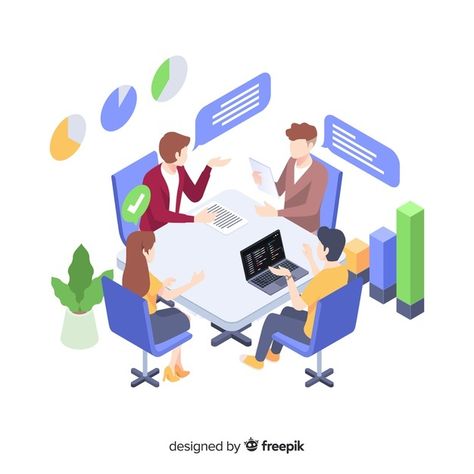 Purposive Communication, Office Illustration, Webpage Template, People Design, Online Conference, Office Team, Staff Training, Isometric Illustration, Business Training