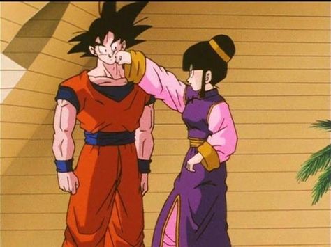 Chichi and goku are so adorable even though she's crazy lol Chichi And Goku, Carrot Milk, Easy Girl, Slime Wallpaper, Goku And Chichi, Vegeta And Bulma, Anime Dragon Ball Goku, Best Anime Couples, Dragon Ball Wallpapers