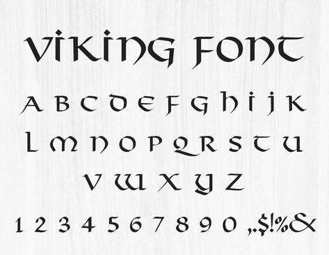 Fantasy Handwriting Font, Medevil Fonts, Manly Fonts Alphabet, Dnd Font, Nordic Lettering, Cool Alphabet Fonts, Viking Lettering, Nordic Typography, Scandinavian Font