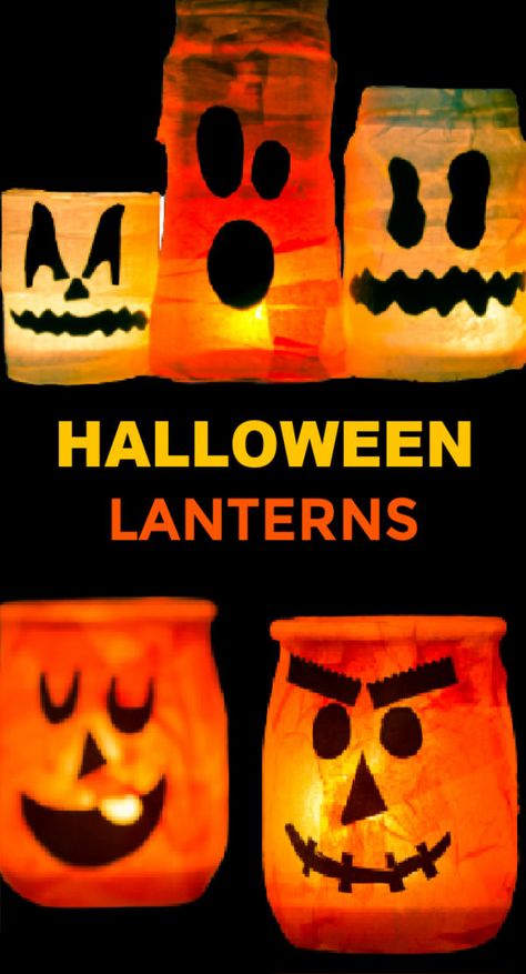 Turn empty jars into beautiful glowing lanterns with this easy Halloween craft for kids #halloweencrafts #halloweenlanternsdiy #glowstickjars #growingajeweledrose #activitiesforkids Kids Craft Halloween Easy, Halloween Crafts For Fourth Graders, Halloween Crafts For Kids Age 8, Halloween Lantern Craft, Halloween Crafts Older Kids, Fun Halloween Crafts For Kids Easy, Halloween Class Craft, Halloween Craft 4th Grade, Halloween Crafts For Kids Age 7