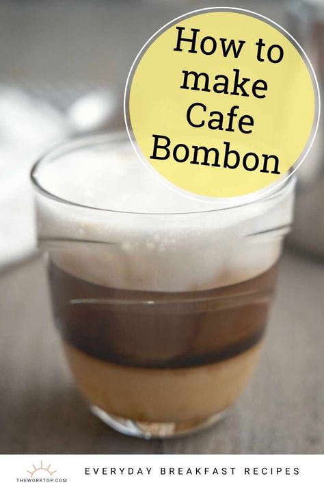 Learn how to make this tasty Cafe Bombon drink! This is espresso layered with condensed milk for a stunning coffee. Get the recipe and tips on www.theworktop.com. Sweet Coffee Drinks, Cold Brew Coffee Concentrate, Coffee Shop Menu, Coffee Cupcakes, Making Cold Brew Coffee, Condensed Milk Recipes, Sweet Coffee, Egg Recipes For Breakfast, Espresso Drinks