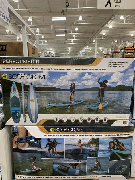 Costco is selling the Body Glove Stand Up Paddle Board for $399.99. Scroll down for photos. I haven't seen the paddle boards on the floor for about 6 months now. It's only March, but Costco is preparing for summer time & with people itching to get outdoors, this item will probably go fast. These stand up Inflatable Paddle Boards are awesome! I usedone in Hawaii for a couple days & I couldn't believe how sturdy it #bodyglove #costco #inflatablepaddleboard #paddleboard #SUP Inflatable Paddle Board, Stand Up Paddle Board, Paddle Boards, Hand Pump, Body Glove, Paddle Board, Get Outdoors, Standup Paddle, Action Camera