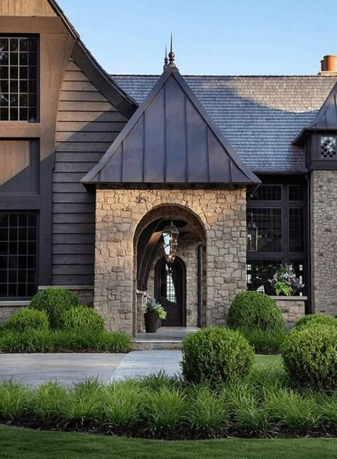 Entryway Exterior, Stone Entryway, Contemporary Architecture Design, Timeless Interiors, Architecture Magazines, Southern Home, French Country House, Architecture Exterior, Stone Houses