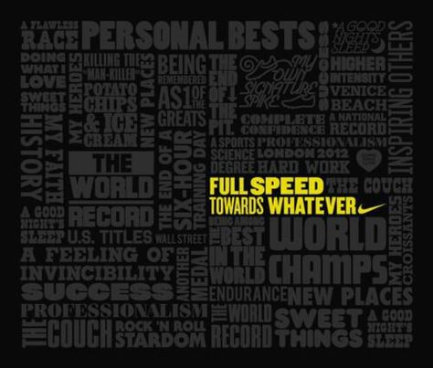 Full speed towards whatever! Whatever your goal, do that! Speed Quotes, Track Quotes, Nike Quotes, Running Quotes, Running Inspiration, Running Motivation, Just Run, Yellow And Black, Running Workouts