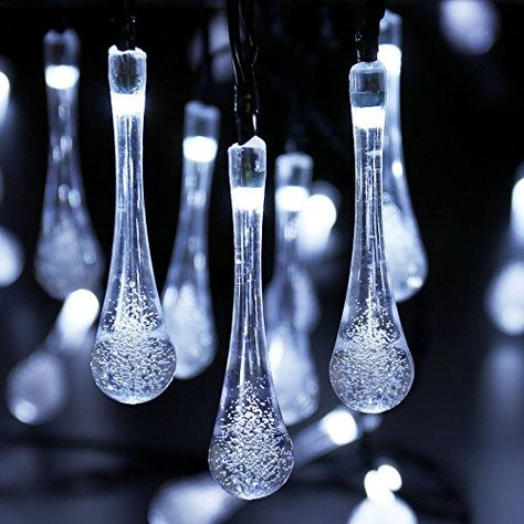 MagicLux Tech 30 LEDs Waterproof Solar Fairy Water Drop O... https://www.amazon.ca/dp/B01LCLRFYO/ref=cm_sw_r_pi_dp_x_-A78yb462ZRHA Fairy Lights Garden, Solar Christmas Lights, Garden String Lights, Outdoor Fairy Lights, Solar String Lights Outdoor, Outdoor Garden Lighting, Solar Fairy Lights, Drop Lights, Icicle Lights