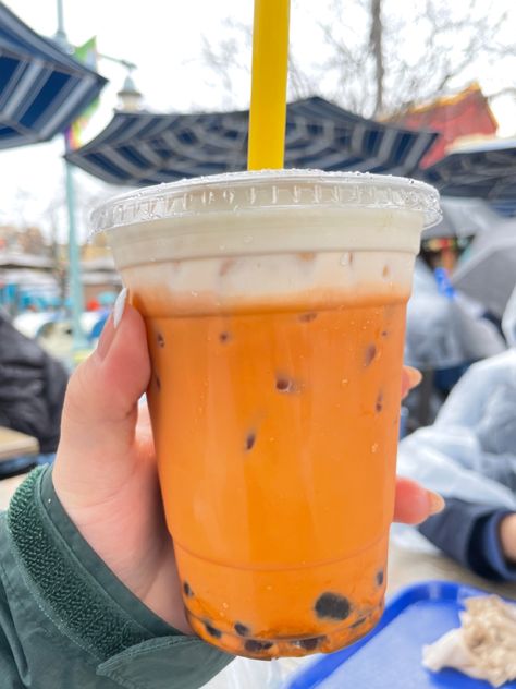 @disneylandca adventure thai tea w boba 8.5/10 Boba Thai Tea, Thai Tea Boba, Disneyland Pictures, Thai Tea, Boba Tea, Over The Years, Disneyland, Aura, Tea