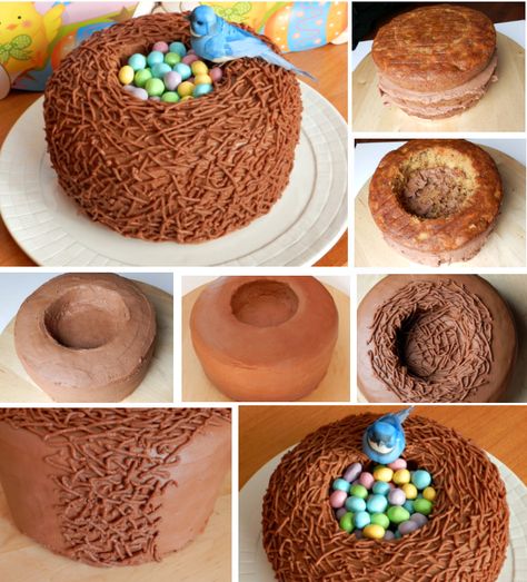 Easter Bird Nest Cake Recipe Easter Nest Cake, Nest Cake, Cake Easter, Easter Nests, Easter Baking, Cupcake Cake, Easter Dessert, Easter Cakes, Easter Treats