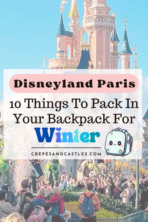 Get the ultimate guide to packing your backpack for a magical Disneyland Paris adventure in WINTER! From must-have essentials to clever tips, these are the things that will keep you warm and happy all day long. Your Disneyland Paris backpack never looked so good. Disneyland Paris Essentials, Disneyland In Winter Outfits, Disney Paris Outfits Winter, Paris Packing List Winter, Paris In March Outfits, Disney Paris Outfits, Disneyland Paris Winter, Disneyland Paris Outfit Winter, Disneyland Paris Outfit