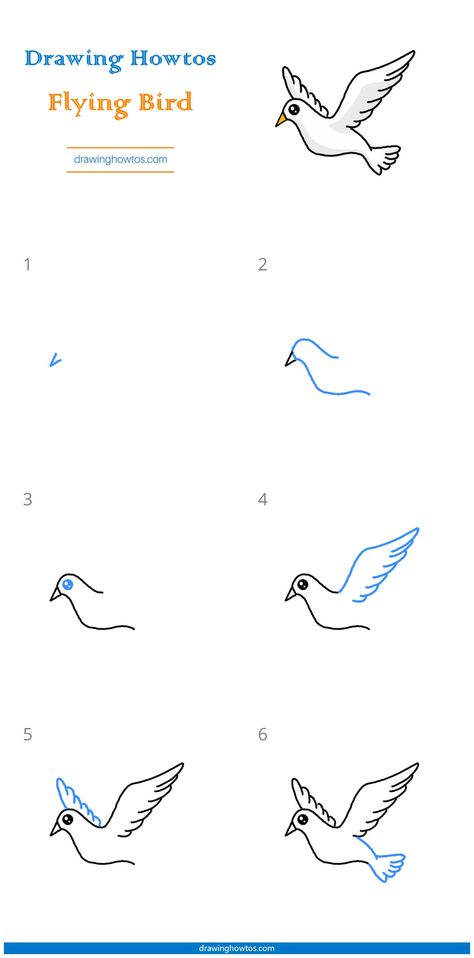 How To Draw A Bird Flying Easy, How To Draw A Bird Flying, Bird Drawings Easy Step By Step, How To Draw A Bird Easy, How To Draw A Bird Step By Step, Bird Step By Step Drawing, Karina Visual, Expressive Lettering, Flying Bird Drawing