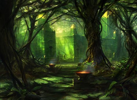 Forest (Alt) by AdamPaquette.deviantart.com on @DeviantArt Fantasy Terrain, Mtg Art, Magic Forest, Writer Workshop, Fantasy Setting, Fantasy Places, Dungeons And Dragons Homebrew, Modern Fantasy, Fantasy Concept Art