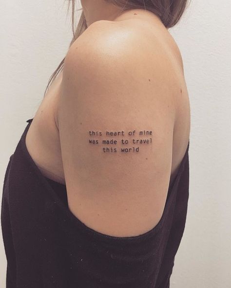 Long Sentence Tattoo, Small Sentence Tattoo, Long Text Tattoo, Sentences Tattoo, Small Script Tattoo, Script Tattoo Ideas, Fine Line Script Tattoo, Sentence Tattoo, Long Live Tattoo