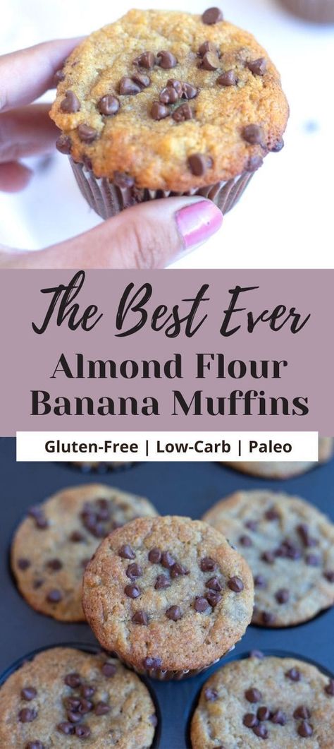 Keto Banana Muffins, Soft Muffins, Banana Muffins Gluten Free, Banana Almond Muffins, Almond Flour Blueberry Muffins, Almond Flour Banana Muffins, Paleo Banana Muffins, Almond Flour Banana, Muffins Banana