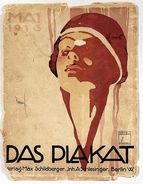 Ludwig Hohlwein » The Poster (1913) by Susanlenox, via Flickr Ludwig Hohlwein, Ad Art, Logo Label, Art And Illustration, Magazine Art, Various Artists, History Design, Cool Posters, Graphic Artist