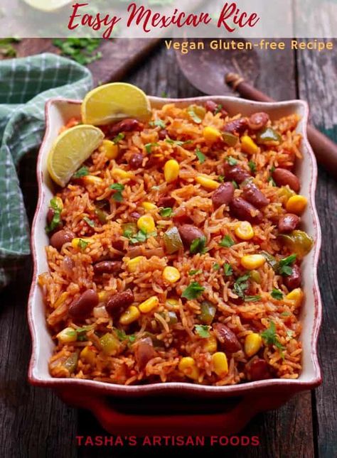 Mexican Rice Vegetarian, Gluten Free Mexican Rice, Gluten Free Mexican, Easy Mexican Rice, Vegan Vegetable Recipes, Carrot And Lentil Soup, Everyday Dinners, Mexican Rice Easy, Rice Recipes Vegan