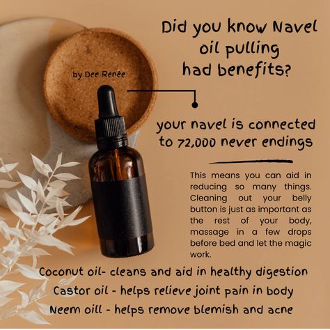 Using Essential Oils In Your Navel, Castor Oil Belly Button Remedy, Coconut Oil Belly Button, Castor Oil For Belly Button, Oil Pulling With Castor Oil, Castor Oil Pulling, How To Use Castor Oil In Belly Button, Oiling Belly Button, Belly Button Oil Benefits