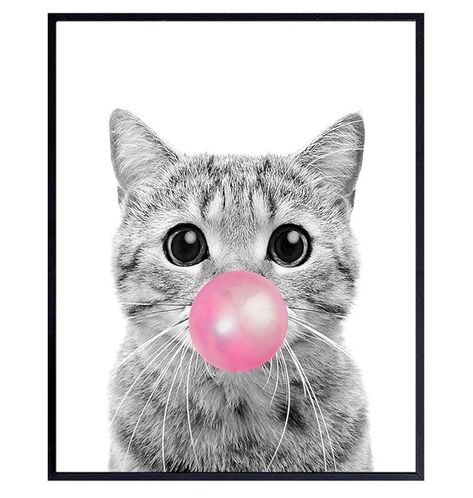 Amazon.com: Cat Wall Decor - Tabby Cat - Cute Cat Wall Art - Room Decoration for Girls Bedroom, Kids Room, Living Room, Nursery - Cat Lover Gifts for Women - Adorable Pink Girly Kitty, Pussycat, Kitten Print : Handmade Products Keith Kimberlin, Cat Decor Bedroom, Cat Nursery, Cat Wall Decor, Unique Wall Art Decor, Kitten Art, Living Room Nursery, Cat Artwork, Cat Wall Art