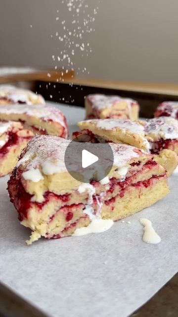 TABLE TASTE COLLECTION on Instagram: "“Table-tasters” look at this tastiness we found at #luciiacro 🤤. Try this tasty Raspberry Jam Scone. 🍞 📸: @luciiacro | Follow Table Taste (FB) & @tabletastecollection (IG) For More.  Raspberry jam scones !!! Unlike anything else I’ve ever baked 😍 so flaky and soft and also why don’t we have a raspberry emoji, it’s the best fruit! 

You’ll need:
2 cups all purpose flour
1/3 cup granulated sugar, more for topping 
1/4 tsp baking soda
2 tsp baking powder 
1/2 tsp salt
1 4oz stick frozen butter
1 egg
1/3 cup full fat yogurt 
1/3 cup heavy cream, more for brushing 
1 tsp vanilla 

Raspberry jam:
2 cups frozen raspberries 
1/4 cup sugar 
2 tsp cornstarch + 2 tbsp water

•Add raspberries and sugar to a pot and bring to a light simmer.
•Add in cornstarch s Jam Filled Scones, Raspberry Jam Scones, Bakery Scones, Jam Scones, Bread N Butter Pickle Recipe, Raspberry Scones, Cornstarch Slurry, Frozen Raspberries, Full Fat Yogurt