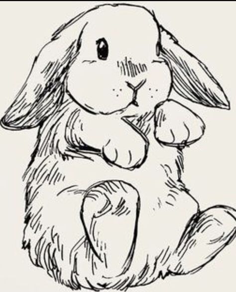 Bunny Drawings, Bunny Sketches, Rabbit Drawing, Bunny Tattoos, Animal Drawings Sketches, Cute Doodle, Best Anime Drawings, Bunny Drawing, Cute Sketches