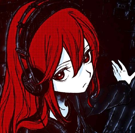 Red Hair Cartoon, Anime Wallpapers Aesthetic, Red Goth, Cute Emotes, Anime Red Hair, Anime Goth, Y2k Profile Picture, Arte Sailor Moon, Pfp Anime