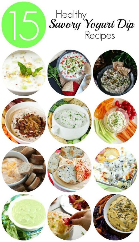 15 delicious and simple yogurt dip recipes perfect for vegetables, pretzels, chips, and pita breads. Yogurt Dip Recipes, Savory Dip Recipes, Recipes Using Yogurt, Savory Yogurt, Salmon Appetizer Recipes, Yoghurt Dip, Yoghurt Recipe, Yogurt Snacks, Easter Food Appetizers