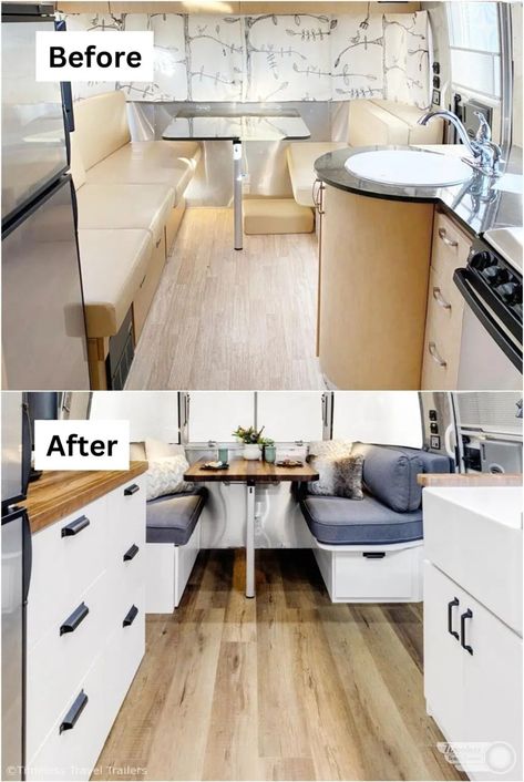 Walnut Countertops, Cloud Office, Her 2013, Airstream Flying Cloud, Walnut Butcher Block, Camping Products, Airstream Remodel, Airstream Trailer, Airstream Interior