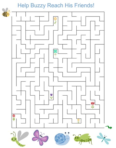 Mazes For Kids Printable, Maze Worksheet, Printable Mazes, Mazes For Kids, Maze Puzzles, Free Printable Activities, Maze Game, Printables Free Kids, Printable Puzzles