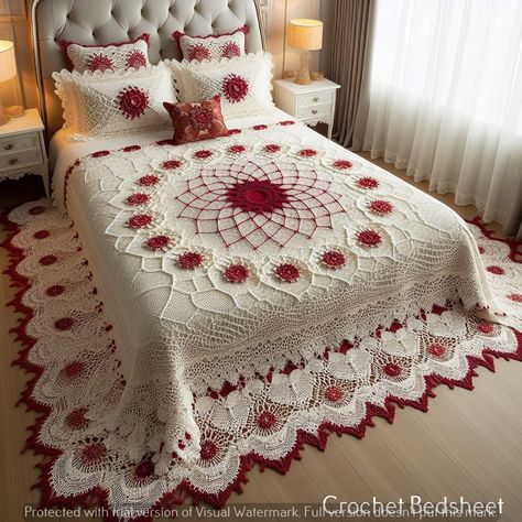 Crochet-crochet patterns crochet pattern Crochet Bedsheet, Bedsheets Designs, Crochet Bedsheets, Striped Bed Sheets, Crochet Blanket Stitch Pattern, Wool Patterns, Crochet Blanket Chevron, Crochet Bedspread Pattern, Cozy Crochet Patterns