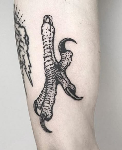 Crow Foot Tattoo, Eagle Claw Tattoo, Taxidermy Tattoo, Morningstar Tattoo, Oddity Tattoo, Fossil Tattoo, Etching Tattoo, Woodcut Tattoo, Medieval Tattoo