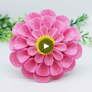 Beautiful Flower Making Ideas | Glitter Foam Flower | DIY Foam Sheet Crafts | Flower making very easy tutorial with eva glitter foam sheet from foamiran. Any party room decoration ideas with glitter flower. #flowers #decor #handmade | By Origami Art & Crafts | Give me a clue. Do I make a move tell me baby what you want to do I'll do with you give me a clue do I make a move. Glitter Foam Sheet Flowers, Flower Making Ideas, How To Make Glitter, Foam Sheet Crafts, Foam Flower, Room Decoration Ideas, Party Room, Glitter Flowers, Flowers Decor