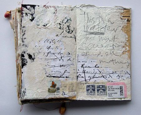 one of the spreads that Hanne created in M(Other) Love, collaborative artist book Lisa Kokin, Writing Pieces, Art Altéré, Journal Style, Media Journal, Journal Collage, Small Journal, Journal 3, Artist Journal