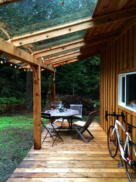 Tiny House Decks - Tiny Home Builders Hot Tub Privacy, Screened In Porch Diy, Screened Porch Decorating, Porch Kits, Diy Porch Decor, Screened Porch Designs, Porch Fireplace, Building A Porch, Porch Roof