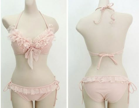 Cute Frilly Swimsuit, Cute Pink Bathing Suits, Kawaii Swimsuit, Pink Bathing Suits, Dr Wardrobe, Ruffle Swimsuit, Cute Lingerie, Cute Bathing Suits, Pink Swimsuit