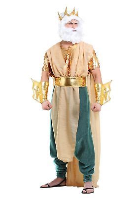 Men's Poseidon Costume Poseidon Costume, Sequin Pant, Costume For Men, Plus Size Costume, Sea Dragon, Sequin Shirt, Fantasias Halloween, Wrist Cuffs, Gold Sequins