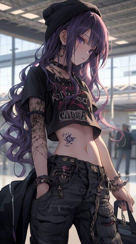 Girl With Purple Hair, Anime Purple Hair, Kawaii Drawing, Cosplay Kawaii, Naruto Cosplay, Anime People, Anime Hair, Digital Art Anime, 영감을 주는 캐릭터