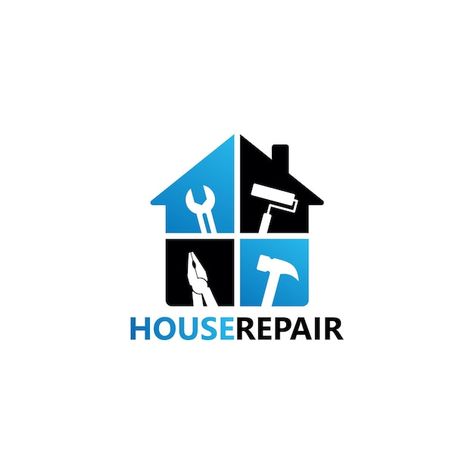 House Repair Logo, Reno Icon, Home Renovation Logo, Home Repair Logo, Renovation Logo, Build Logo, Maintenance Logo, Roofing Logo, Handyman Business