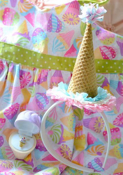 Party head piece Ice Cream Parlor Party, Ice Cream Birthday Party Theme, Ice Cream Party Theme, Ice Cream Birthday Party, Ice Cream Theme, Candyland Birthday, Ice Cream Social, Candyland Party, Ice Cream Birthday