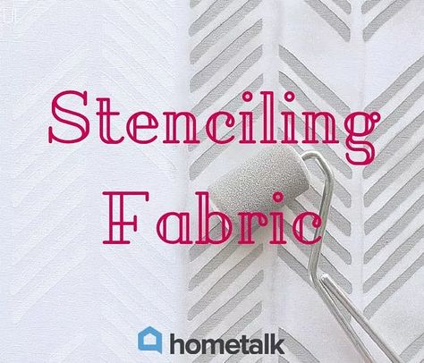 Project Guide: Stenciling Fabric | Hometalk Painters Cloth, Stenciled Curtains, Spray Paint Stencils, Stencil Fabric, Art Mediums, Fabric Crafts Diy, Diy Fabric Crafts, Alabama Chanin, Large Stencils