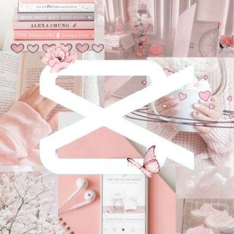 Aesthetic App Icons Brown Tiktok, Capcut Logo Pink, Capcut Logo Aesthetic, Pink Kitty Wallpaper, Menu Iphone, Pastel Pink Wallpaper Iphone, Capcut Logo, Pink Apps, Pastel Pink Icons:)