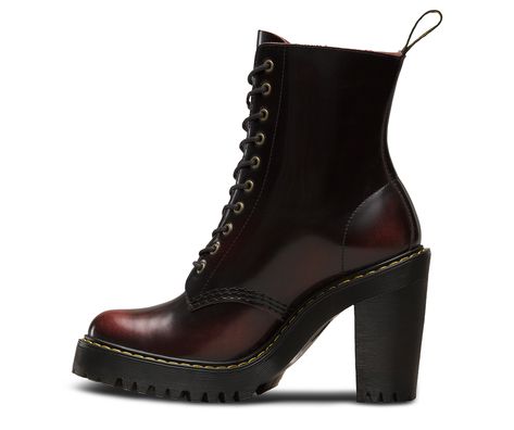 Edgy Red Platform Boots With Round Toe, Red Leather Platform Boots, Burgundy Leather Platform Boots, Red Platform Combat Boots, Dark Red Doc Martens, Cherry Red Dr Martens, Red Dr Martens, Edgy Boots, Red Doc Martens