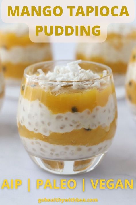 Coconut Mango Sago Tapioca pudding Mango Tapioca Pudding, Coconut Milk Tapioca, Mango Tapioca, Tapioca Pudding Recipe, Asian Stir Fry Recipe, Mango Sago, Brazilian Desserts, Sushi Roll Recipes, Tapioca Pudding