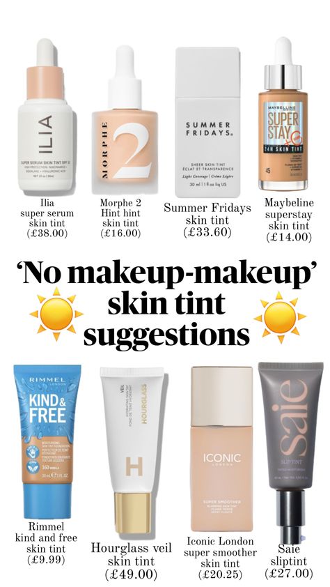 Skin tint recommendations #beauty #makeup #skintint Skin Tint Products, Hourglass Skin Tint, Skin Tint Drugstore, Skin Tint Makeup Look, Makeup For Combination Skin, Skin Tint Makeup, Best Skin Tint, Face Tint, Makeup Recommendations