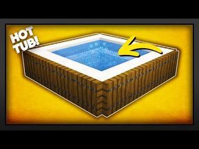 Minecraft - How To Make A NEW Working Hot Tub - YouTube How To Make A Hot Tub In Minecraft, Minecraft Hot Tub, Youtube Minecraft, Construction Minecraft, Mine Minecraft, Minecraft Decoration, Minecraft Mansion, Minecraft World, Minecraft Servers