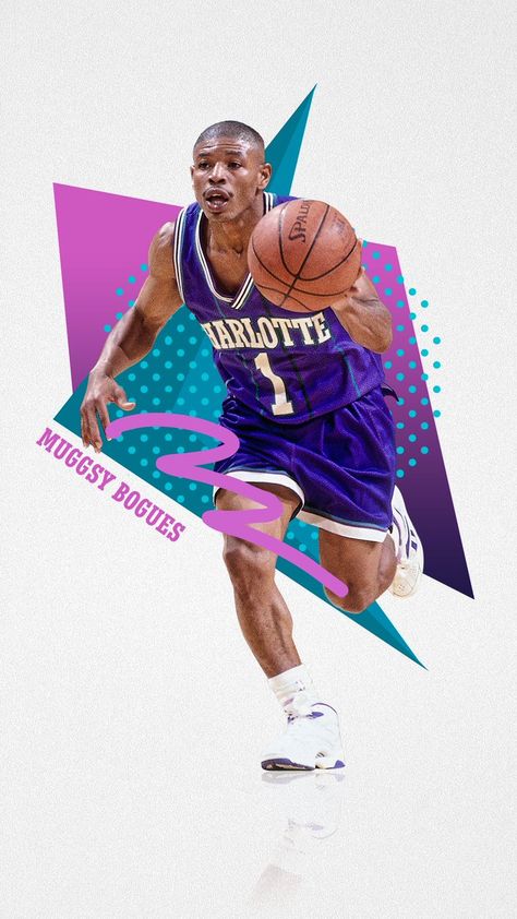 Muggsy Bogues, Charlotte Hornets. Which Wallpaper, Muggsy Bogues, Basketball Artwork, Hornets Nest, Lamelo Ball, Nba Wallpapers, Basketball Wallpaper, Nba Pictures, Charlotte Hornets