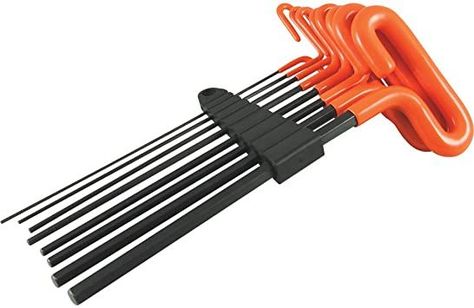 Dynamic 8 Piece 9" Long T-Handle, Metric Hex Key Set, 2mm - 10mm Wrench Tool, Hex Key, Long T, Making Tools, Workshop Equipment, Good Grips, Tool Box, Hand Tools, Color Schemes